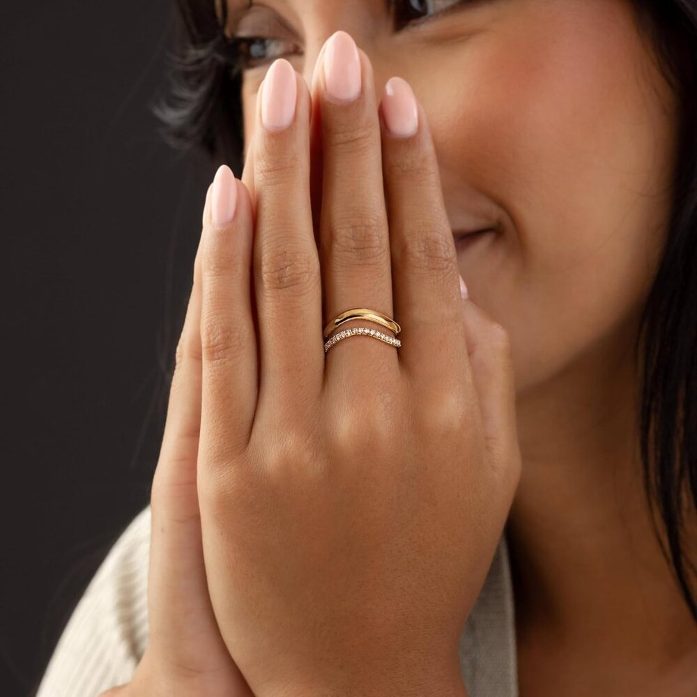 Versatile Chunky Gold Stackable Rings For Women -… - image 6